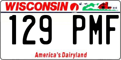 WI license plate 129PMF