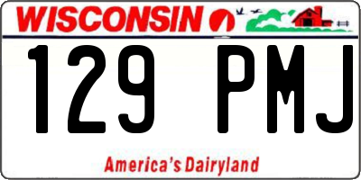 WI license plate 129PMJ