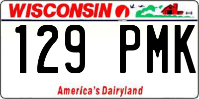 WI license plate 129PMK