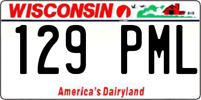 WI license plate 129PML