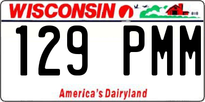 WI license plate 129PMM