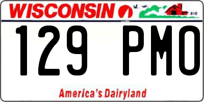 WI license plate 129PMO