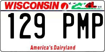 WI license plate 129PMP