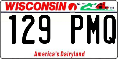 WI license plate 129PMQ