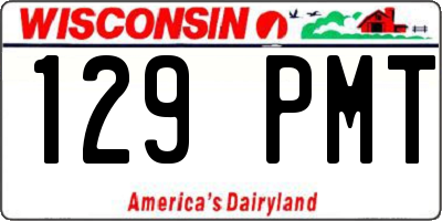WI license plate 129PMT