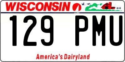WI license plate 129PMU