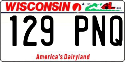 WI license plate 129PNQ