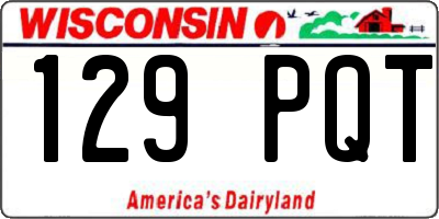 WI license plate 129PQT