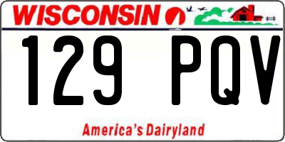 WI license plate 129PQV