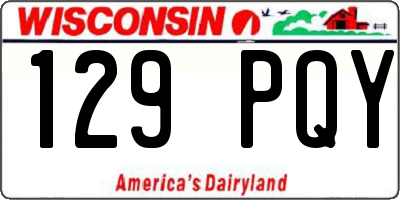 WI license plate 129PQY