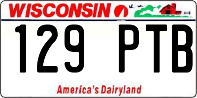 WI license plate 129PTB