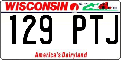 WI license plate 129PTJ