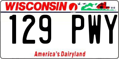 WI license plate 129PWY