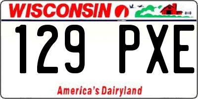 WI license plate 129PXE