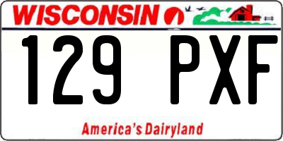 WI license plate 129PXF
