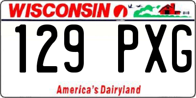WI license plate 129PXG