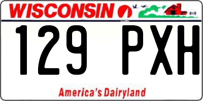 WI license plate 129PXH