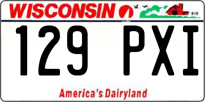 WI license plate 129PXI
