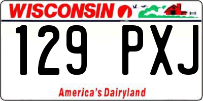 WI license plate 129PXJ