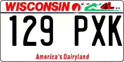 WI license plate 129PXK