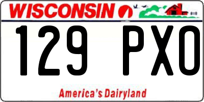 WI license plate 129PXO