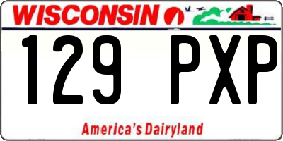 WI license plate 129PXP