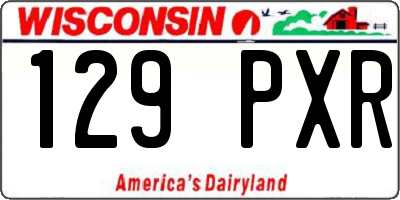 WI license plate 129PXR