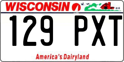 WI license plate 129PXT