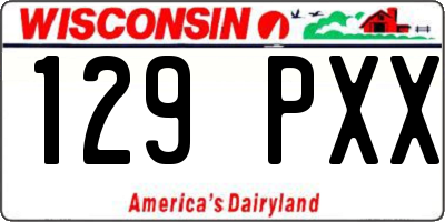 WI license plate 129PXX