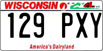 WI license plate 129PXY