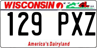 WI license plate 129PXZ