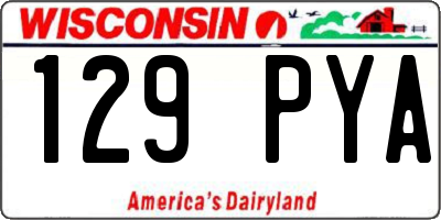 WI license plate 129PYA