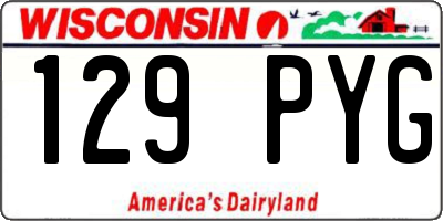 WI license plate 129PYG