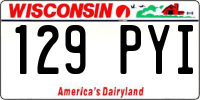 WI license plate 129PYI