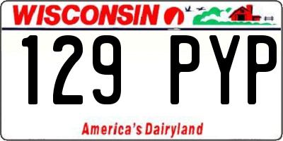 WI license plate 129PYP