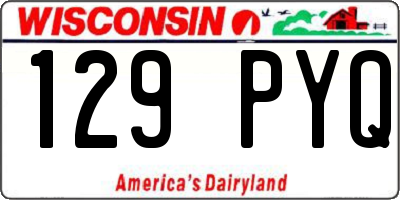 WI license plate 129PYQ