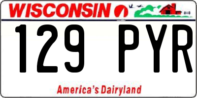 WI license plate 129PYR