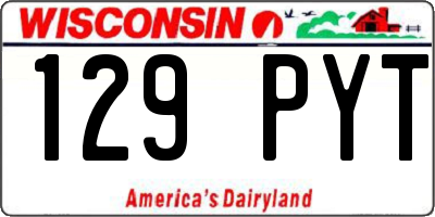 WI license plate 129PYT