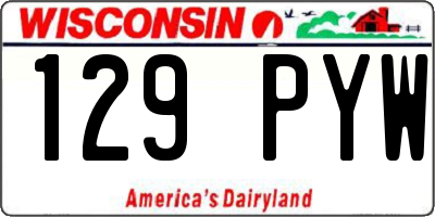 WI license plate 129PYW