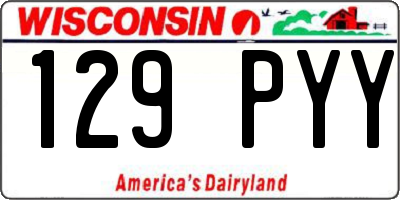 WI license plate 129PYY