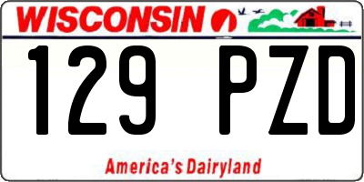 WI license plate 129PZD