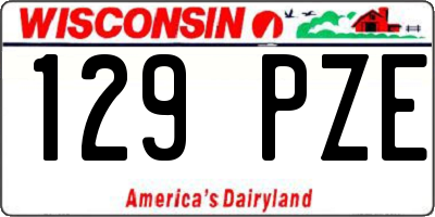 WI license plate 129PZE