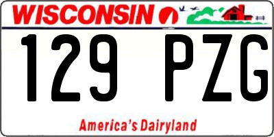 WI license plate 129PZG