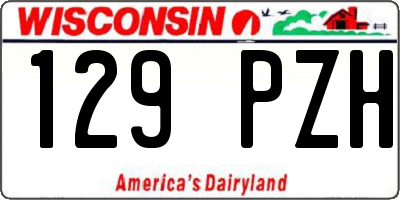 WI license plate 129PZH