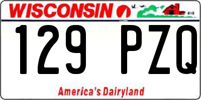 WI license plate 129PZQ