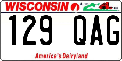WI license plate 129QAG