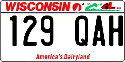 WI license plate 129QAH