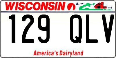 WI license plate 129QLV