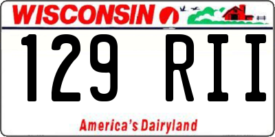 WI license plate 129RII