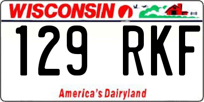 WI license plate 129RKF